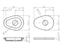 Indy Spacer "Suzuki" | schwarz ABS ISS1