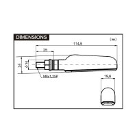 LED-Blinker "RAY" | SEQ Alu schwarz