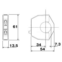 Daytona Schalter "Slim Switch" AN/AUS | 15A