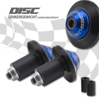 Lenkergewichte "Disc" | Alu schwarz / blau