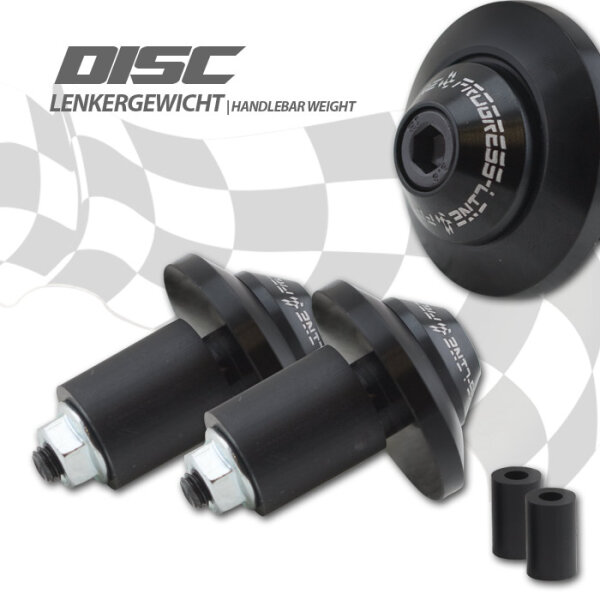 Lenkergewichte ""Disc"" | Alu | schwarz / schwarz