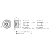 Lenkergewichte "D-MIRROR" | schwarz Alu M6