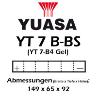 Batterie | YUASA YT7B-BS 6,5 AH MF