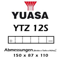 Batterie | YUASA YTZ12S 11 AH geschlossen