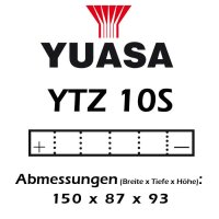 Batterie | YUASA YTZ10S 8,6 AH geschlossen