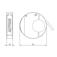 USB-C-Steckdose | 1-fach 12V DC 5V3A Alu