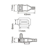 USB-C-Steckdose | 1-fach | 12V DC | 5V3A