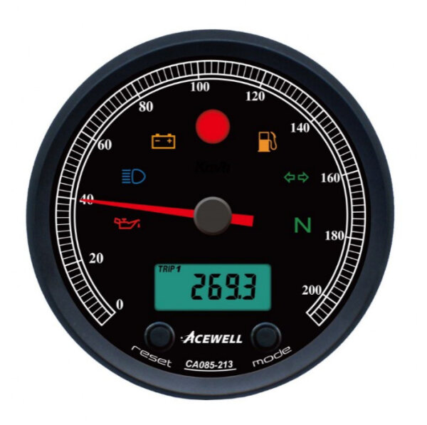 ACEWELL | Analog Tacho 210 Km/h Digital DZM