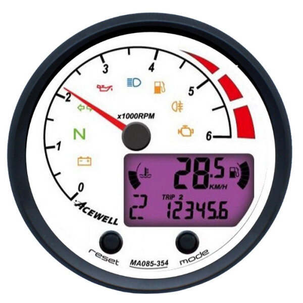 ACEWELL | Analog DZM 6000rpm Digital Tacho