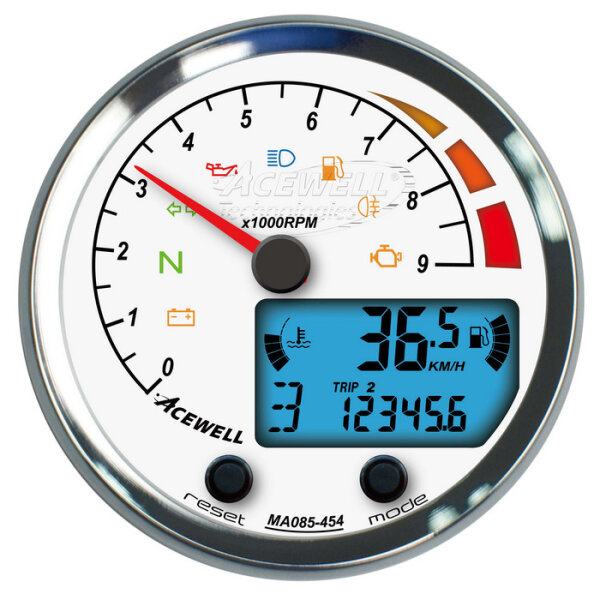 ACEWELL | Analog DZM 9000rpm Digital Tacho