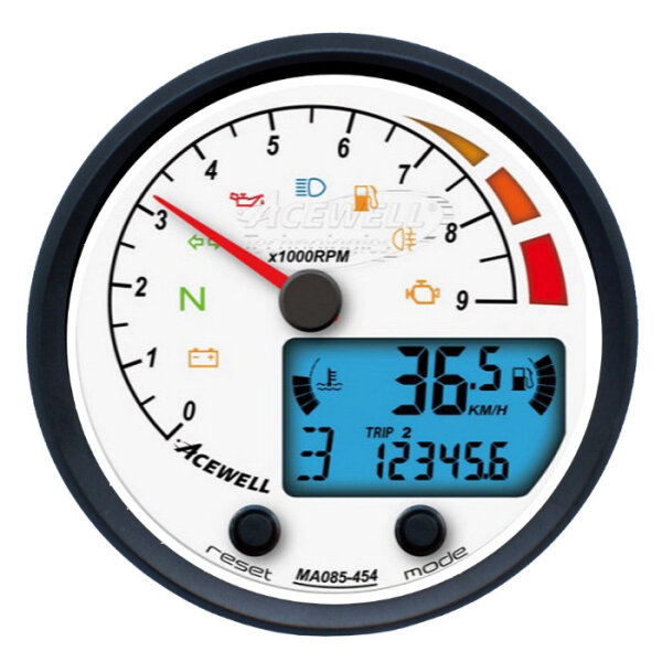 ACEWELL | Analog DZM 9000rpm Digital Tacho