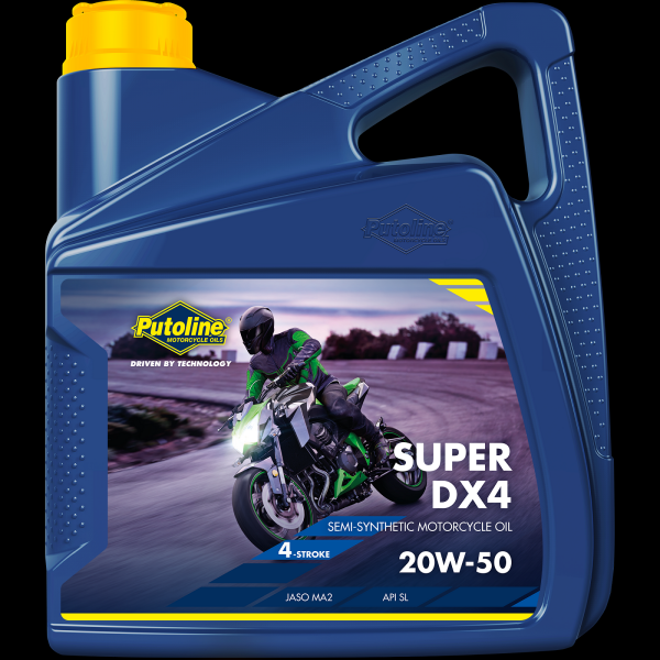 Putoline Motoröl Super DX4 20W-50 4T 4 Liter Kanister / API SL, JASO MA2 teilsynthetisch