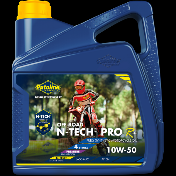 Putoline Motoröl N-TECH® PRO R+ OFF ROAD 10W-50 4T 4 Liter Kanister / API SN, JASO MA2 vollsynthetisch