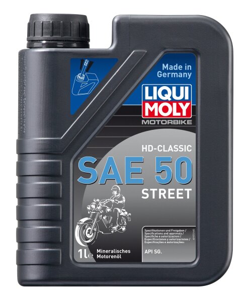 Liqui Moly Motorbike HD-Classic SAE 50 Street 1 Liter Kanister API SG mineralisch