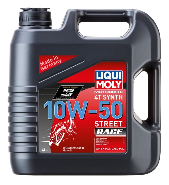 Liqui Moly Motorbike 4T Synth 10W-50 Street Race 4 Liter Kanister JASO MA2 vollsynthetisch