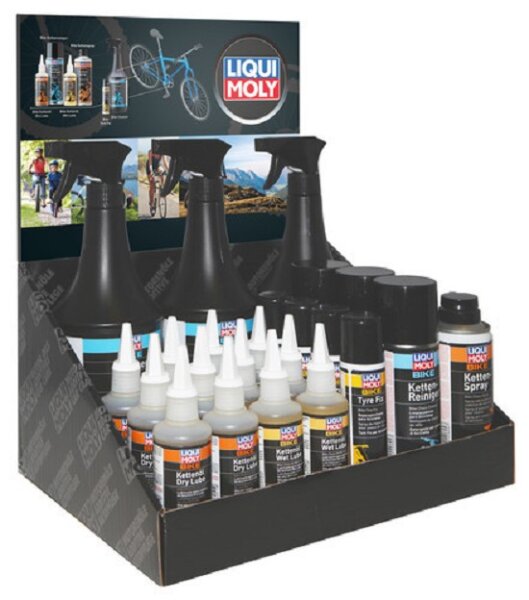 Liqui Moly Bike Thekendisplay bestückt