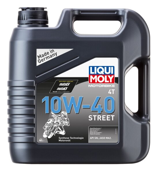 Liqui Moly Motorbike 4T 10W-40 Street 4 Liter Kanister / API SN PLUS, JASO MA2 Synthesetechnologie