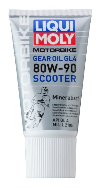 Liqui Moly Motorbike Gear Oil (GL4) 80W Scooter 150 ml Tube API GL4, MIL-L 2105 mineralisch