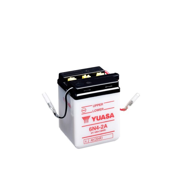 Yuasa Batterie 6N4-2A (DC) ohne Säure 6V/4AH (10 Std.) [71x71x96] Säurefüllmenge 200 ml