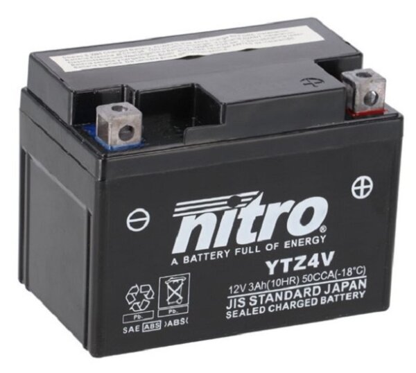 Nitro Batterie NTZ4V SLA (WC) Gel 12V/3Ah [113x70x85] CCA=50A