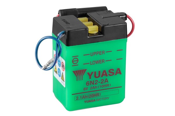 Yuasa Batterie 6N2-2A (DC) ohne Säure 6V/2AH (10 Std.) [70x47x96] Säurefüllmenge 100 ml