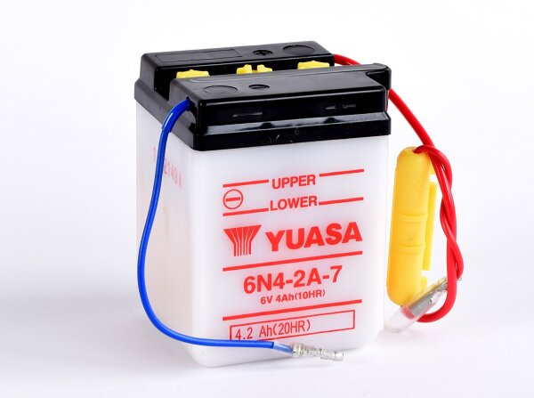 Yuasa Batterie 6N4-2A-7 (DC) ohne Säure 6V/4AH (10 Std.) [71x71x96] Säurefüllmenge 200 ml