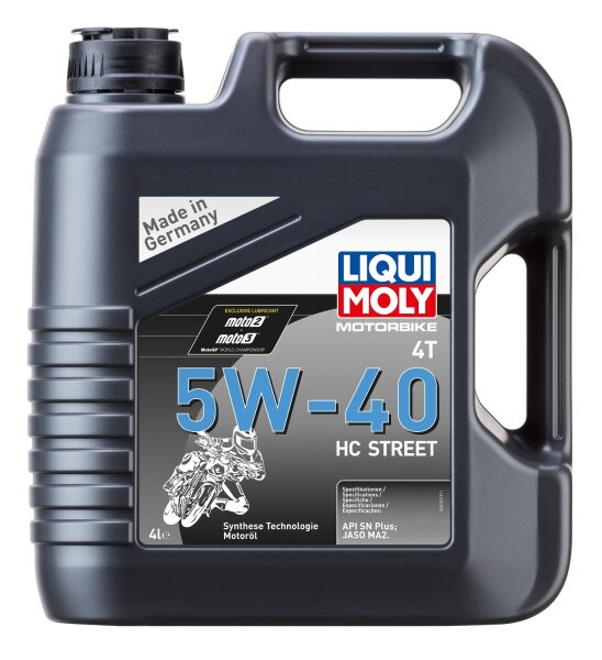 Liqui Moly Motorbike 4T 5W-40 HC Street 4 Liter Kanister API SN PLUS, JASO MA2 Synthesetechnologie