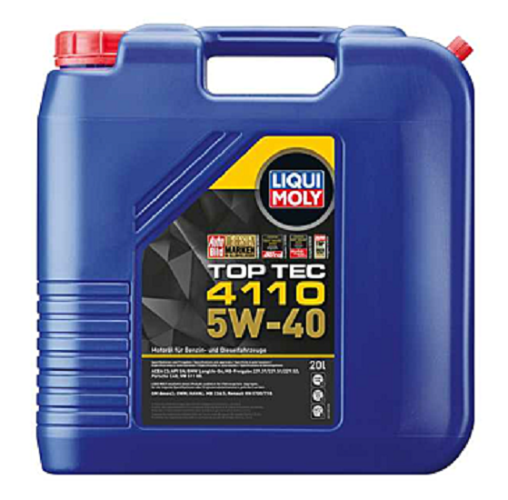 Liqui Moly Top Tec 4110 5W-40 20 L Kanister Kunststoff vollsynthetisch