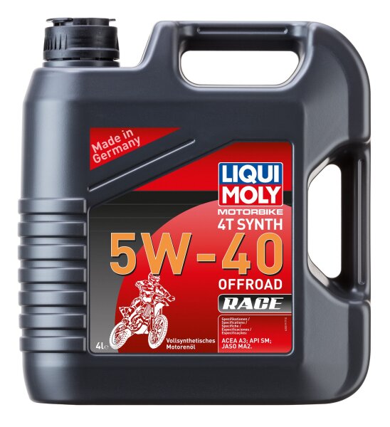 Liqui Moly Motorbike 4T Synth 5W-40 Offroad Race 4 Liter Kanister API SN PLUS, JASO MA2 vollsynthetisch