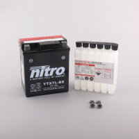 Nitro Batterie NTX7L-BS (CP) mit Säurepack 12V/6Ah [114x71x131] CCA=100A