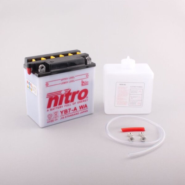 Nitro Batterie NB7-A (CP) mit Säurepack 12V/8Ah [135x75x133] CCA=124A