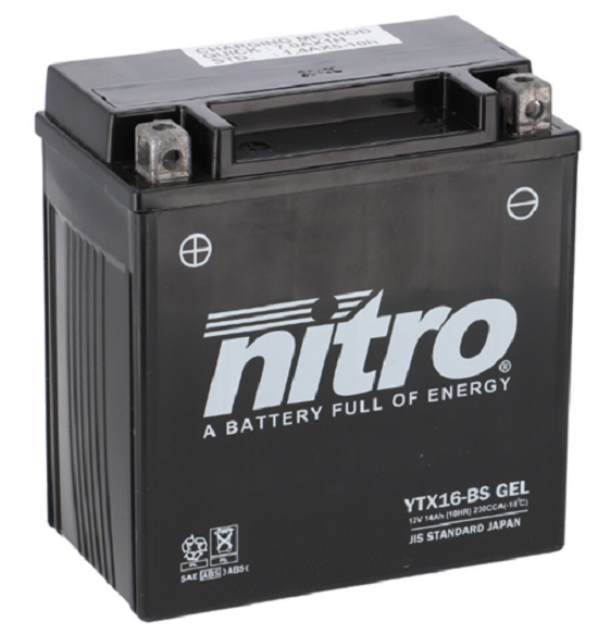 Nitro Batterie NTX16 SLA (WC) Gel 12V/14Ah [150x87x161] CCA=230A