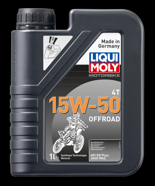 Liqui Moly Motorbike 4T 15W-50 Offroad 1 Liter Kanister API SN PLUS, JASO MA2 Synthesetechnologie