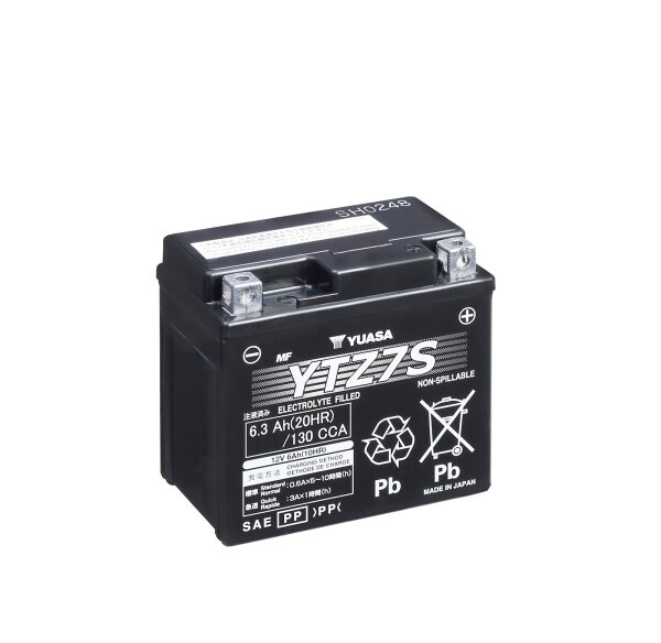 Yuasa Batterie YTZ7S (WC) AGM / Gel 12V/6AH (10 Std.) [113x70x105] CCA=130A