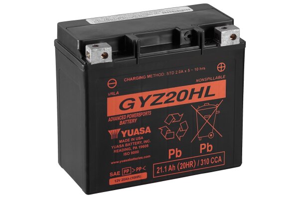 Yuasa Batterie GYZ20HL (WC) AGM / Gel 12V/20AH (10 Std.) [175x87x155] CCA=320A