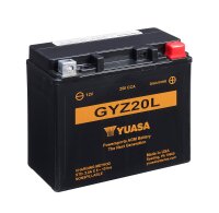 Yuasa Batterie GYZ20L (WC) AGM / Gel 12V/20AH (10 Std.)...