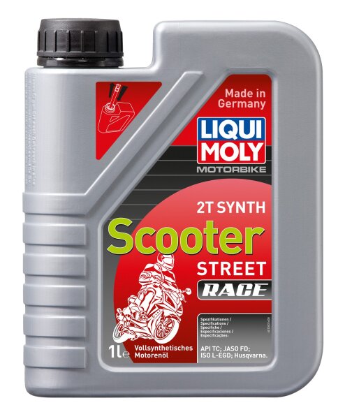 Liqui Moly Motorbike 2T Synth Scooter Street Race 1 Liter Kanister / API TC, ISO L-EGD, JASO FD vollsynthetisch