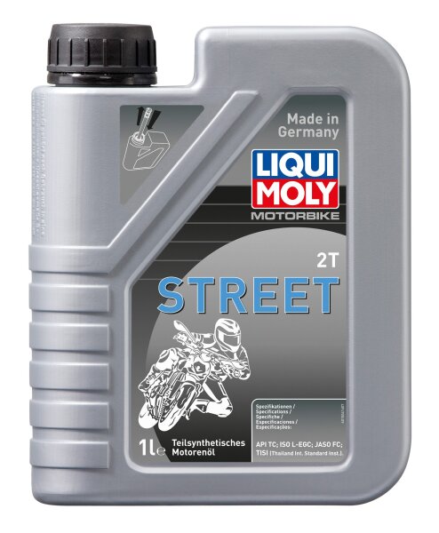 Liqui Moly Motorbike 2T Street 1 Liter Kanister / API TC, ISO L-EGC, JASO FC,TISI teilsynthetisch