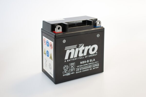 Nitro Batterie NB9-B SLA (WC) Gel 12V/9Ah [135x75x139] CCA=130A