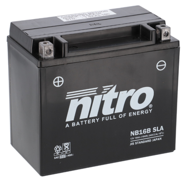 Nitro Batterie NB16B SLA (WC) Gel 12V/19Ah [176x100x157] CCA=240A