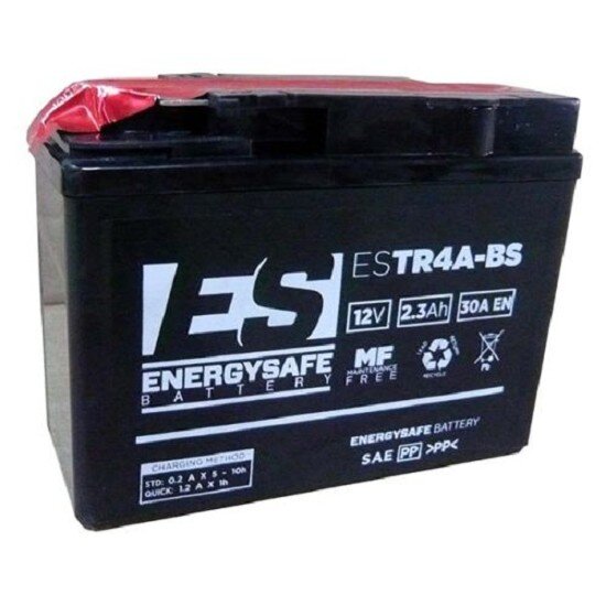 ES Energy Safe Batterie ENERGYSAFE ESTR4A-BS (CP) mit Säurepack 12V/2,3AH (10 Std.) [114x49x86] CCA=30A (2 Jahre Garantie - s. Artikeltext)