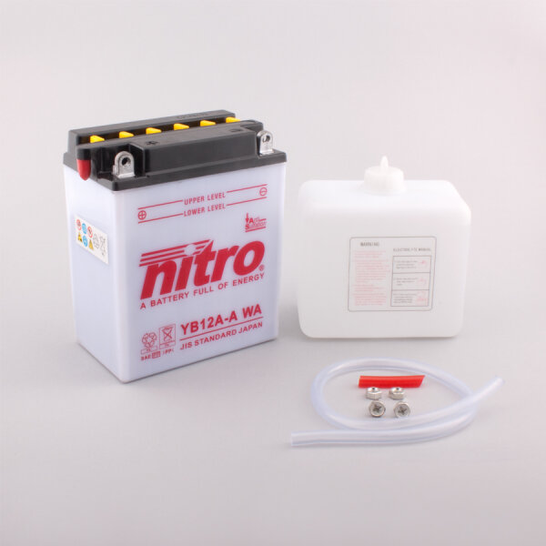 Nitro Batterie NB12A-A (CP) mit Säurepack 12V/12Ah [134x80x160] CCA=165A