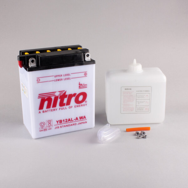 Nitro Batterie NB12AL-A (CP) mit Säurepack 12V/12Ah [134x80x160] CCA=165A