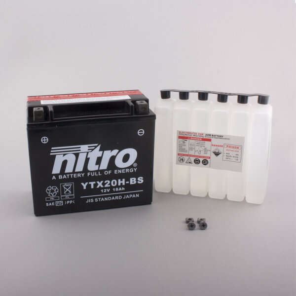 Nitro Batterie NTX20H-BS (CP) HP mit Säurepack 12V/18Ah [175x87x155] CCA=310A