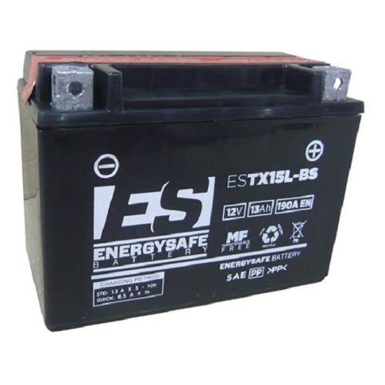 ES Energy Safe Batterie ENERGYSAFE ESTX15L-BS (CP) mit Säurepack 12V/13AH (10 Std.) [175x87x130] CCA=190A (2 Jahre Garantie - s. Artikeltext)