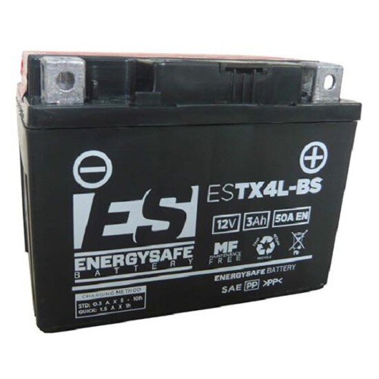 ES Energy Safe Batterie ENERGYSAFE ESTX4L-BS (CP) mit Säurepack 12V/3AH (10 Std.) [114x71x86] CCA=50A (2 Jahre Garantie - s. Artikeltext)