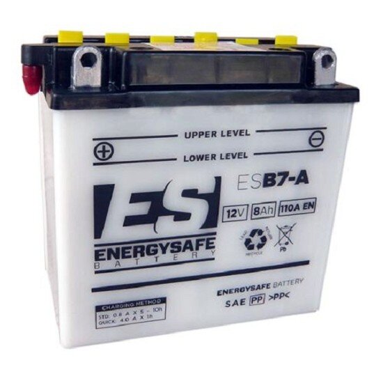 ES Energy Safe Batterie ENERGYSAFE ESB7-A (CP) mit Säurepack 12V/8AH (10 Std.) [133x75x133] CCA=110A (2 Jahre Garantie - s. Artikeltext)