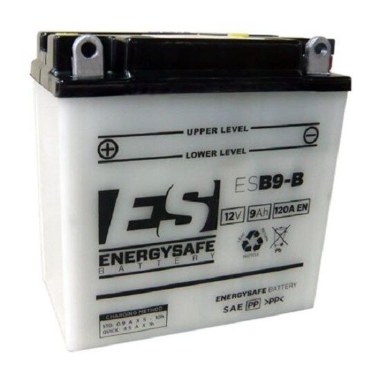 ES Energy Safe Batterie ENERGYSAFE ESB9-B (CP) mit Säurepack 12V/9AH (10 Std.) [135x75x139] CCA=120A (2 Jahre Garantie - s. Artikeltext)