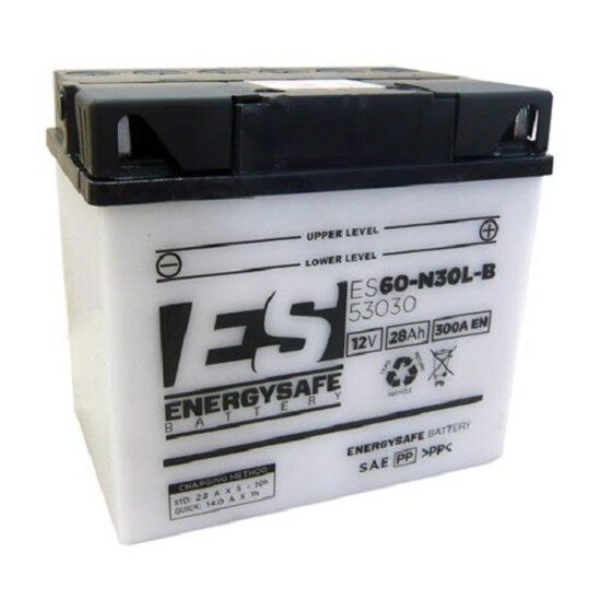 ES Energy Safe Batterie ENERGYSAFE ES60-N30L-B 53030(CP) 12V/30AH (10 Std.) [186x130x171] CCA=300A (2 Jahre Garantie - s. Artikeltext)