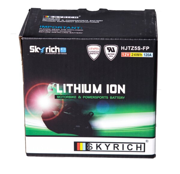 Skyrich Batterie HJTZ5S-FP [113x70x85] 12,8V/2AH (10 Std.), 24Wh, CCA: 120